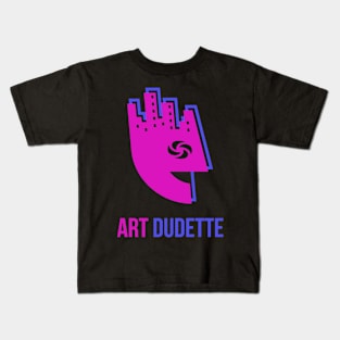 Art Dudette In Pink And Blue Kids T-Shirt